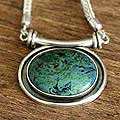 Chrysocolla 'Mystical Medallion' Choker (Peru)