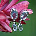 18k Gold and Aquamarine 'Crystalline Sea' Earrings (Brazil)