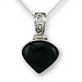 Sterling Silver Onyx 'Enigma' Necklace (India)