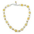 'Sublime Roses' Pearl and Agate Strand Necklace (India)