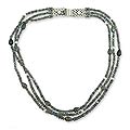 Silver Pearl/ Labradorite 'Misty Forest' Necklace (India)