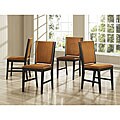Studio Rust Microfiber Black Chairs (Set of 4)