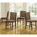 Studio Peat Microfiber Espresso Chairs (Set of 4)