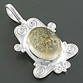 Sterling Silver Rutilated Quartz Pendant (India)