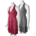 Cherish Brand Junior's V-neck Empire Waist Halter Dress