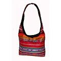 Handcrafted Vive Red Andean Handbag (Ecuador)