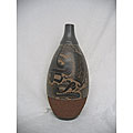 Medium Pre-Columbian Design Black Vase (Nicaragua)