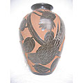 Handmade 'Black Macaw' Vase (Nicaragua)