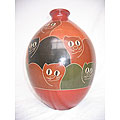 Handmade 'Multicolored Stacked Cats' Vase (Nicaragua)