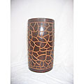 Handmade 'Carved Crackle' Vase (Nicaragua)