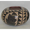 Handmade 'Black Geometrics' Vase (Nicaragua)