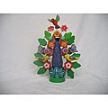 Clay 'Small Tree of Life' Candleholder (Peru)