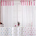 Sheer Polka Dot Tie Top Curtain Pair (84 in.)