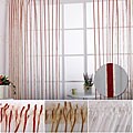 Sheer Organza Stripe Curtain Pair (84 in.)