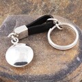 Sterling Silver Puffy Circle Key Chain (Mexico)