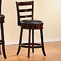 Verona Cherry Ladder-back Swivel Counter-height Chair
