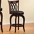 Verona Cherry Scroll-back Swivel Counter-height Chair