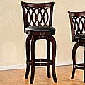 Verona Cherry Scroll-back Swivel Pub Chair