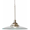 Satin Nickelplated Glass Pendant Chandelier