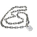 Stainless Steel Men's Dingbat Chain Necklace
