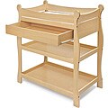 Sleigh-style Natural Changing Table with Drawer