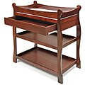 Sleigh-style Cherry Changing Table with Drawer