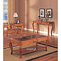 Oak Finish 3-piece Table Set