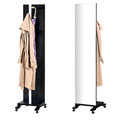 Reversible Two-sided Coat Rack with Vanity Mirror