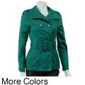 Last Kiss Double-breasted Stand Collar Self Belt Jacket