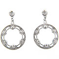 Sterling Silver 1/6ct TDW Diamond Circle Earrings (J-K, I3)