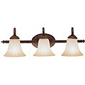 Carre Bronze 3-light Bath Fixture
