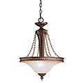 Carre Bronze 3-light Inverted Pendant