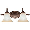 Carre Bronze 2-light Bath Fixture