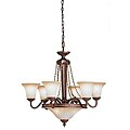 Carre Bronze Three-light Chandelier