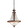 Carre Bronze Three-light Inverted Pendant