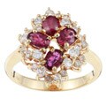 14k Yellow Gold Ruby and 5/8ct TDW Diamond Ring (I, I3) (Size 7)