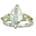 14k Gold 4 1/10ct TDW White/ Yellow Diamond Ring (G, SI1) (Size 7)
