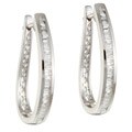 10k White Gold 1/2ct TDW Diamond Hoop Earrings (H-I, I2)