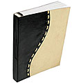Two-tone Leather Black/ Cream Journal (India)