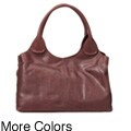 Presa 'Clare' Double-handle Leather Hobo-style Bag