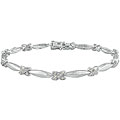Sterling Silver 1/2ct TDW Diamond X Link Bracelet (I-J, I3)