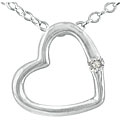 Sterling Silver and Diamond Accent Heart Necklace (I-J, I3)