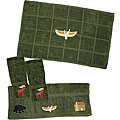 Dark Green 4-piece Northwoods Walk Towel Set
