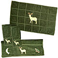 Dark Green 4-piece Forest Fever Towel Set