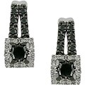 10k Gold 1/2ct TDW Black/ White Diamond Earrings (I-J, I2-I3)