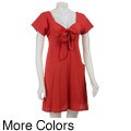 AtoZ Women's Bow Front Dress