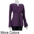 AtoZ Women's Split Boatneck Top