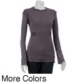 AtoZ Women's Bell-sleeve Scoop-neck Top