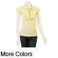 AtoZ Women's Tie-neck Top