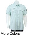 Kanji Men's Mini Stripe Short-sleeve Woven Shirt